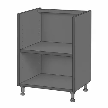 Gray cabinet box interior