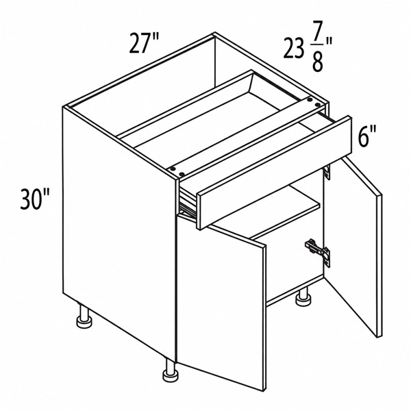 Lacquer 27″ Double Door Base Cabinet