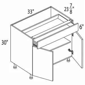 PET 33" Double Door Base Cabinet