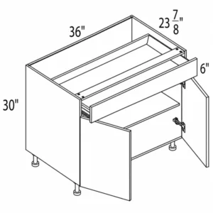 PET 36" Double Door Base Cabinet