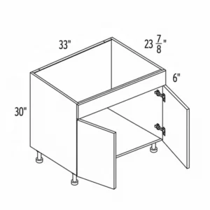 PET 33" Double Door Sink Base Cabinet