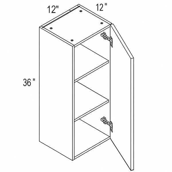 Melamine 12″ Regular Single Door Wall Cabinet