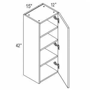 Melamine Shaker 15″ Regular Single Door Wall Cabinet