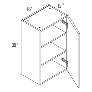 Melamine Shaker 18″ Regular Single Door Wall Cabinet