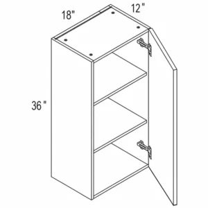 Melamine Shaker 18″ Regular Single Door Wall Cabinet
