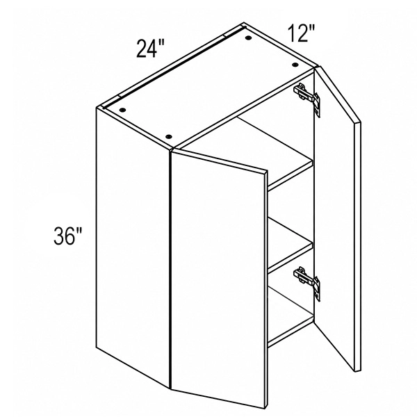 Lacquer Shaker 24″ Regular Double Door Wall Cabinet