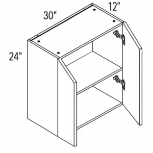 Melamine Shaker 30″ Double Door Bridge Wall Cabinet