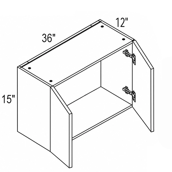 PET 36″ Double Door Bridge Wall Cabinet