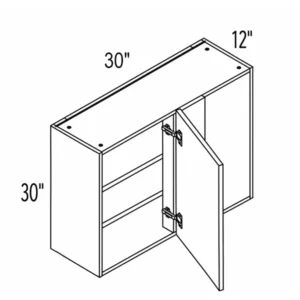 Melamine Shaker 30″ Blind Corner Wall Cabinet