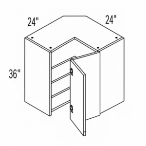 Melamine Shaker 24″ Easy Reach Wall Cabinet