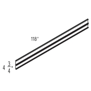 Melamine 118" W Aluminum Toe Kick