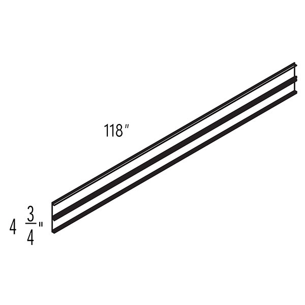 Lacquer Shaker 118″ W Aluminum Toe Kick